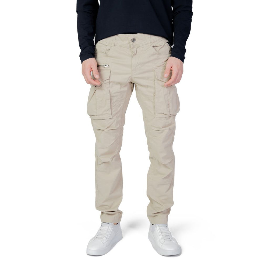 Replay Beige Cotton Cargo Trousers