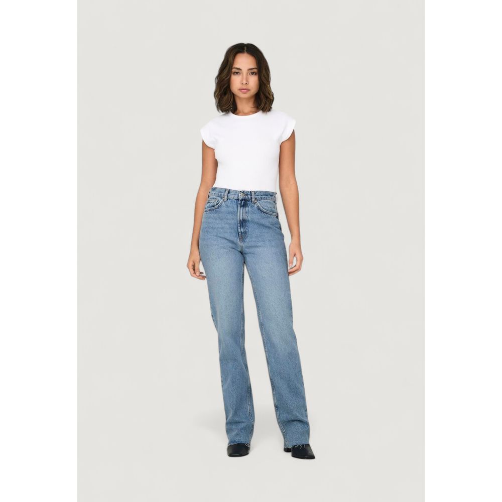 Only Light Blue Relaxed Fit Cotton Jeans