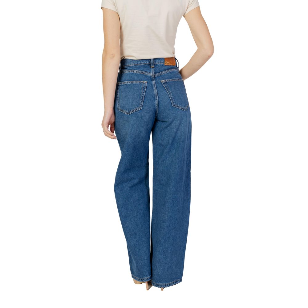 Only Blaue Baumwolljeans im Relaxed Fit