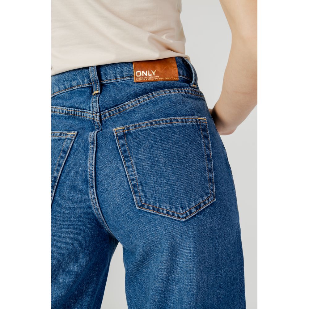 Only Blaue Baumwolljeans im Relaxed Fit