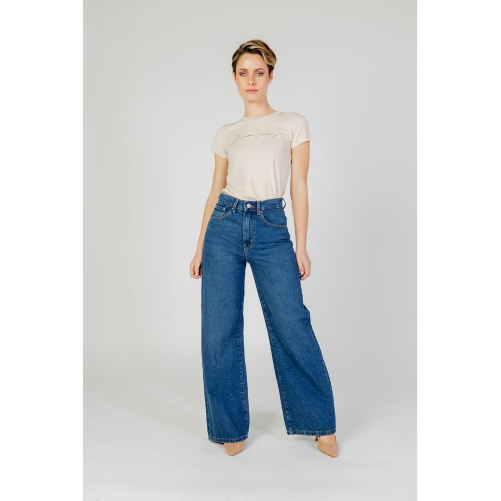 Only Blaue Baumwolljeans im Relaxed Fit