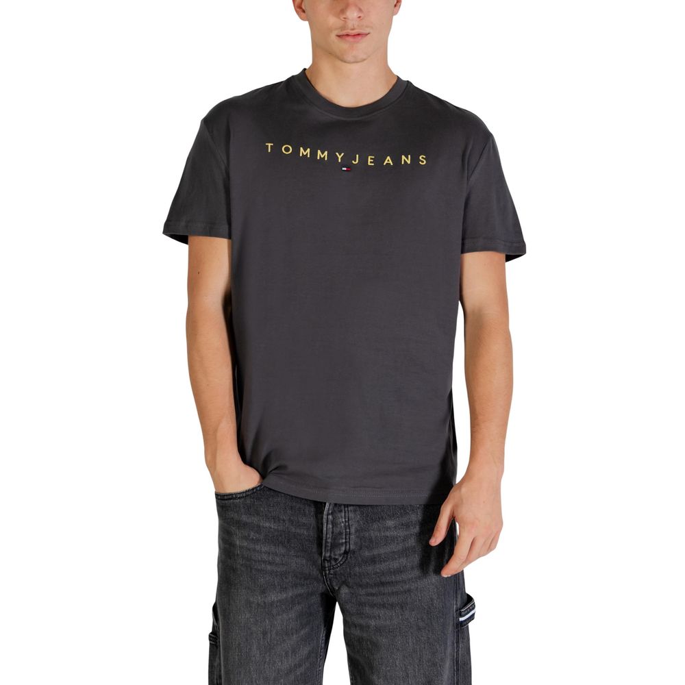 Tommy Hilfiger Jeans Graues T-Shirt aus recycelter Baumwolle
