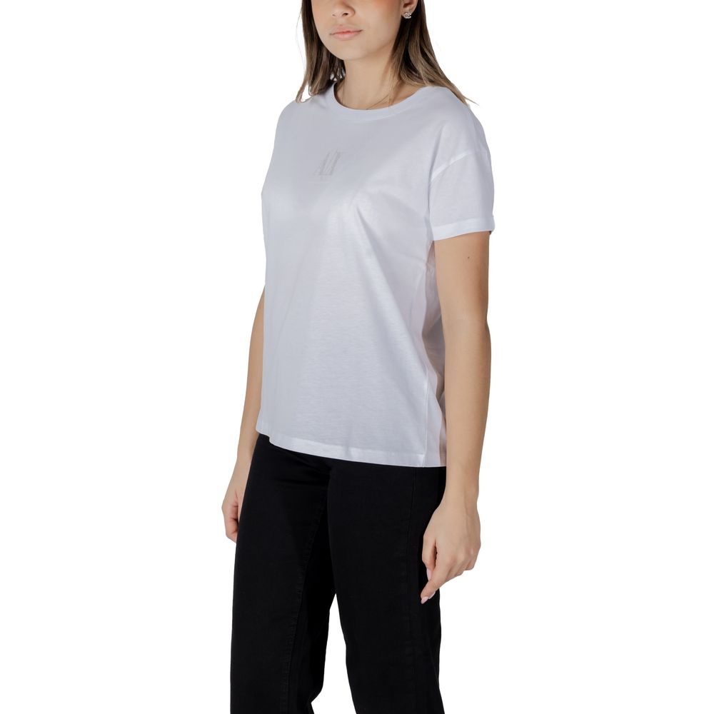 Armani Exchange Weißes Baumwoll-T-Shirt