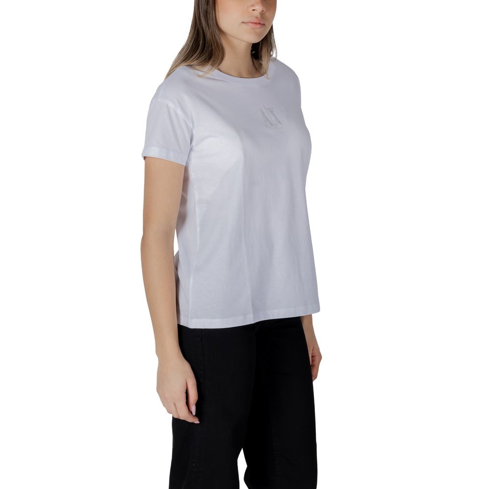 Armani Exchange Weißes Baumwoll-T-Shirt