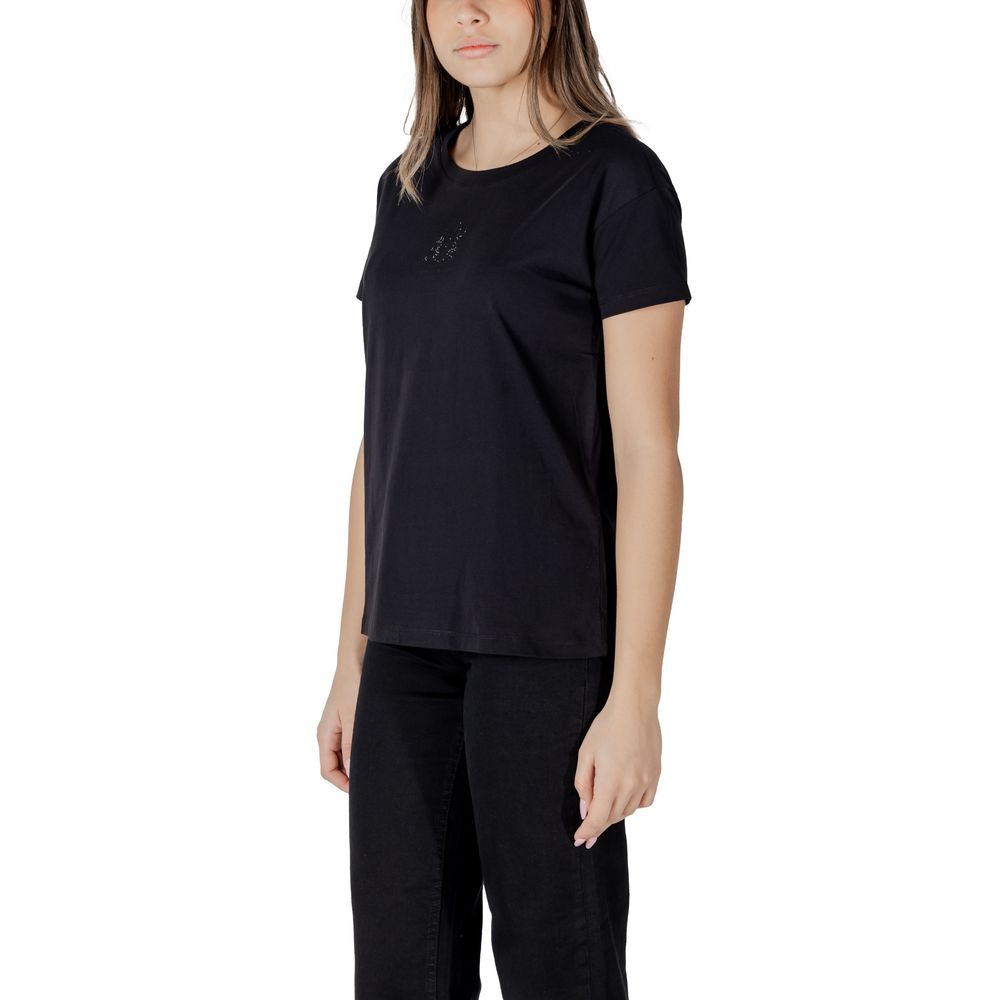 Armani Exchange Schwarzes Baumwoll-T-Shirt
