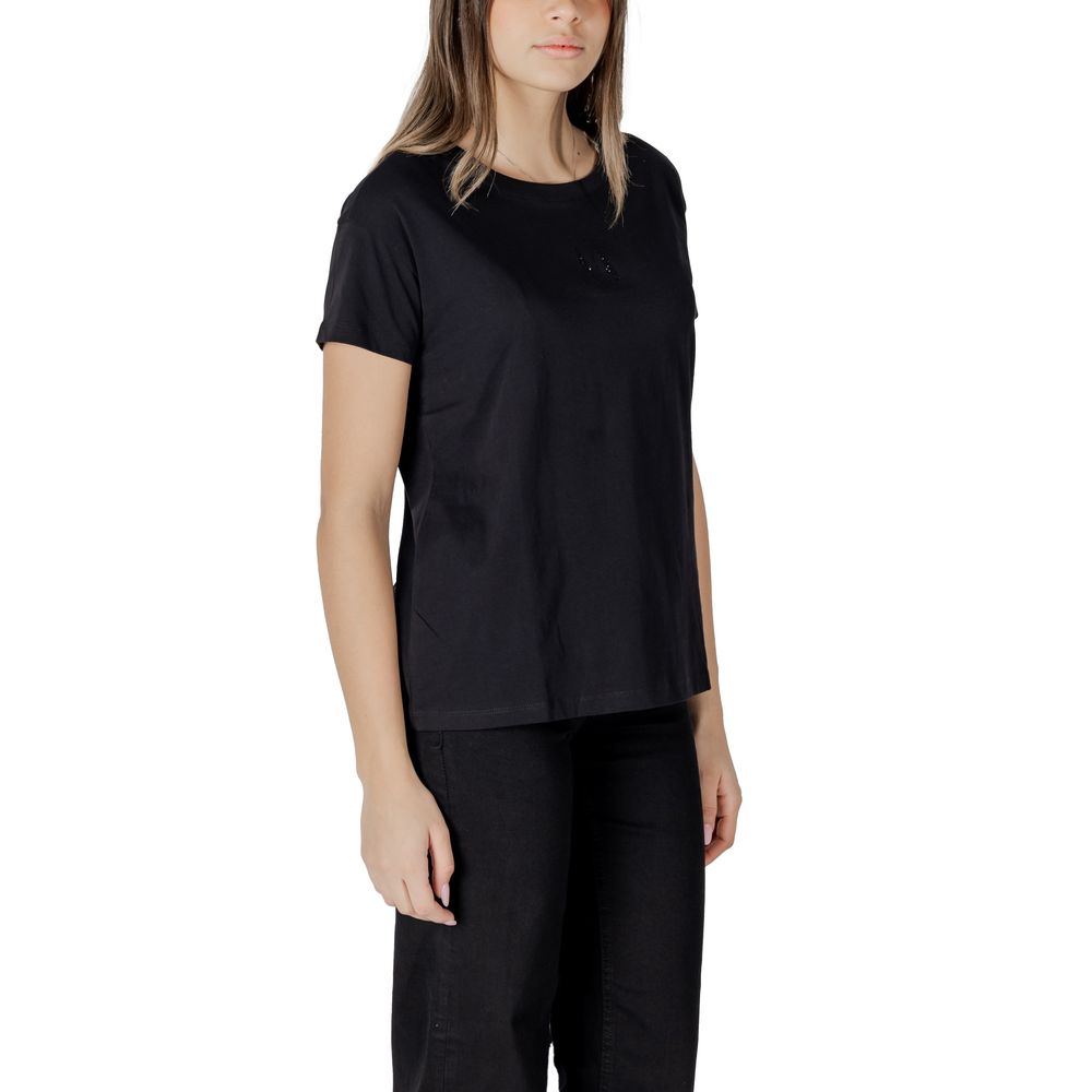 Armani Exchange Schwarzes Baumwoll-T-Shirt