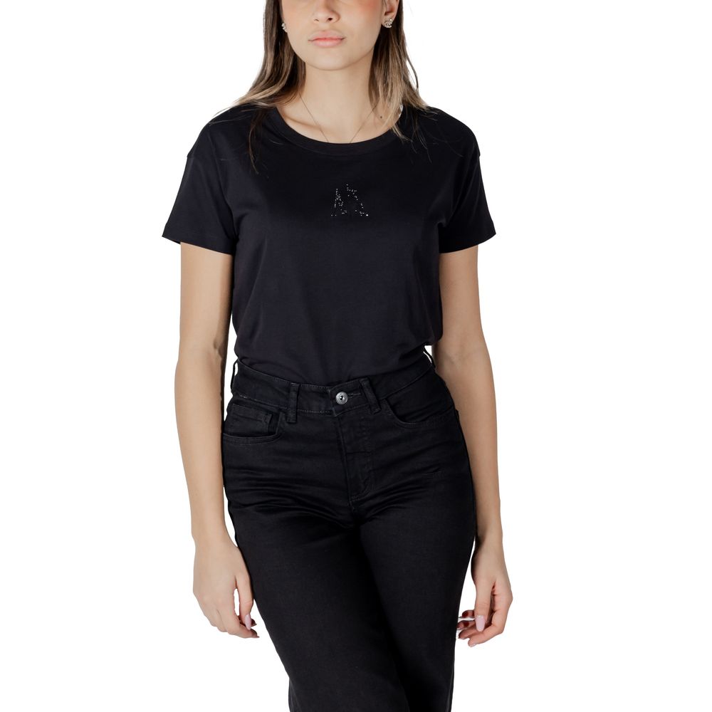 Armani Exchange Schwarzes Baumwoll-T-Shirt