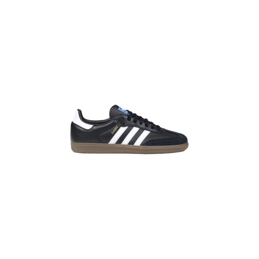 Adidas Originals Black Athletic Style Leather Sneakers