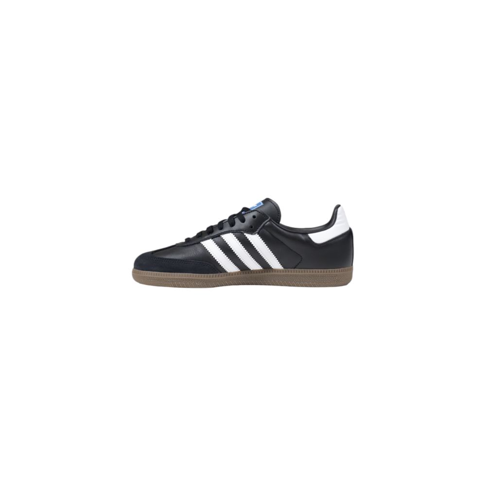Adidas Originals Black Athletic Style Leather Sneakers