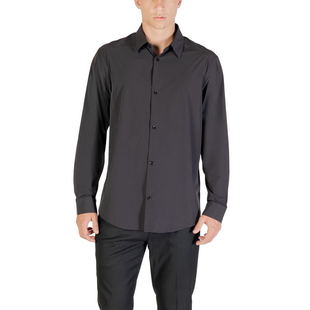 Armani Exchange Schwarzes Hemd aus Elasthan