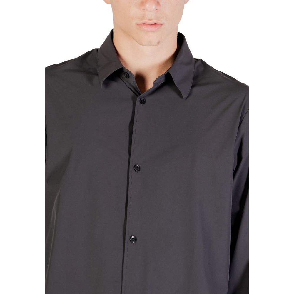Armani Exchange Schwarzes Hemd aus Elasthan