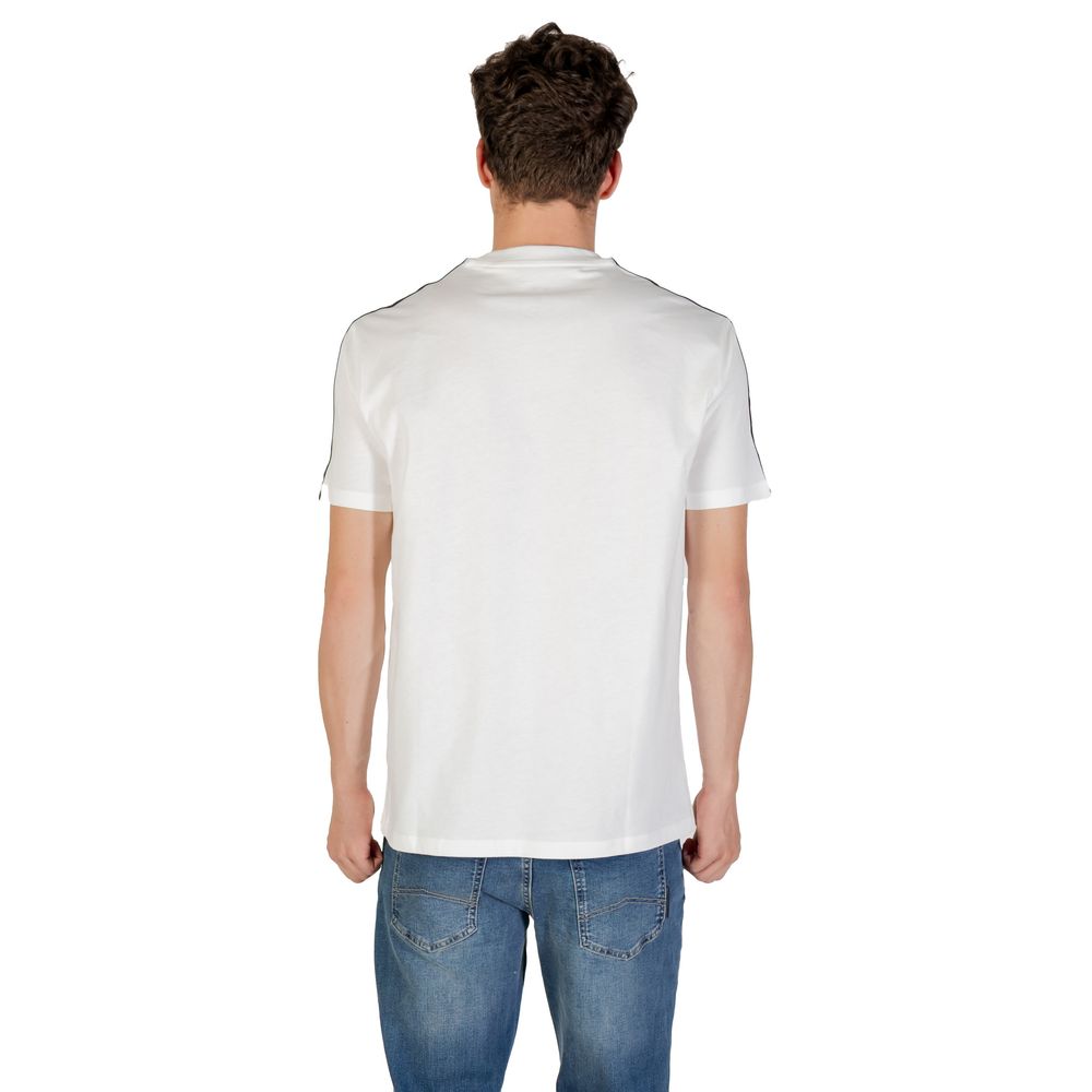 Armani Exchange Cremefarbenes Baumwoll-T-Shirt