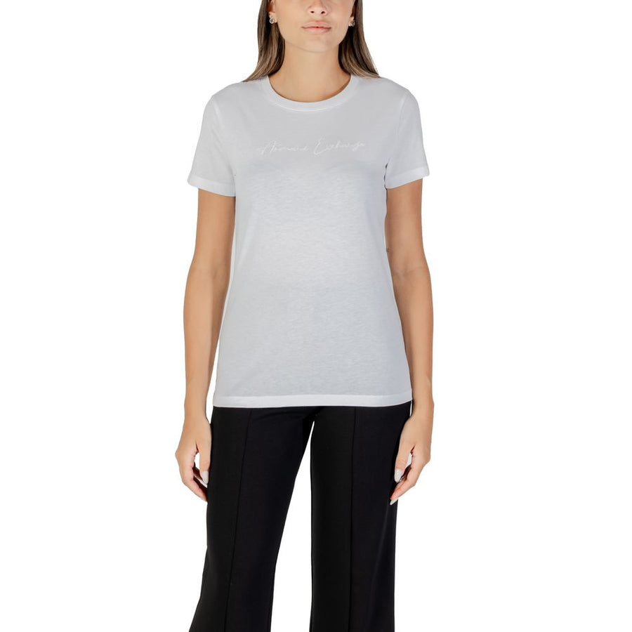 Armani Exchange White Cotton T-Shirt