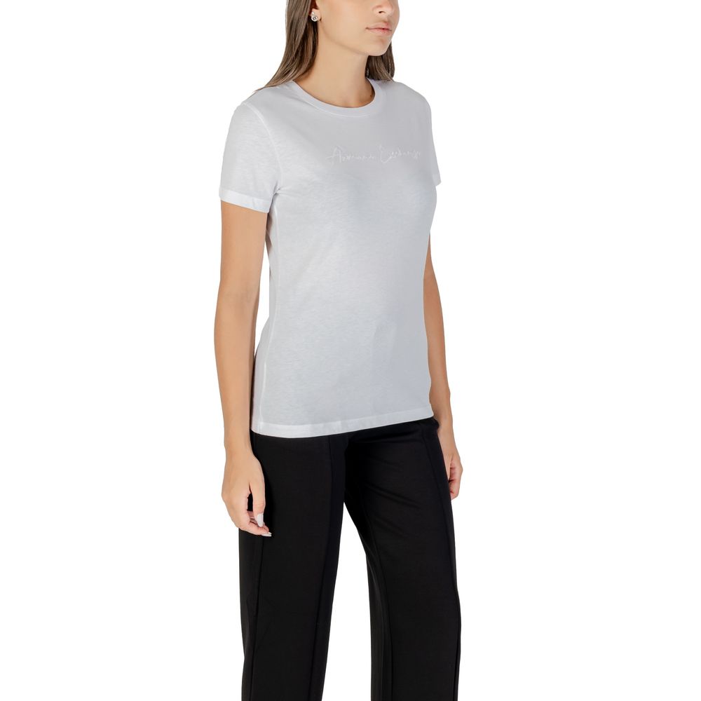 Armani Exchange Weißes Baumwoll-T-Shirt