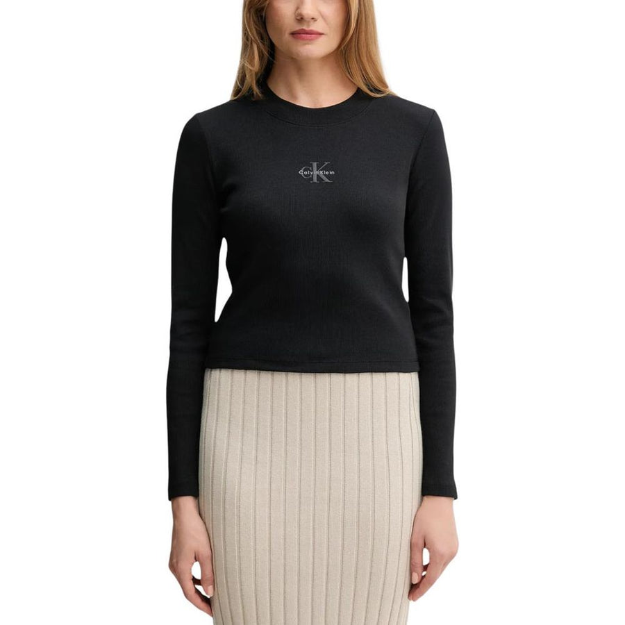 Calvin Klein Jeans Black Cotton Long-Sleeve T-Shirt