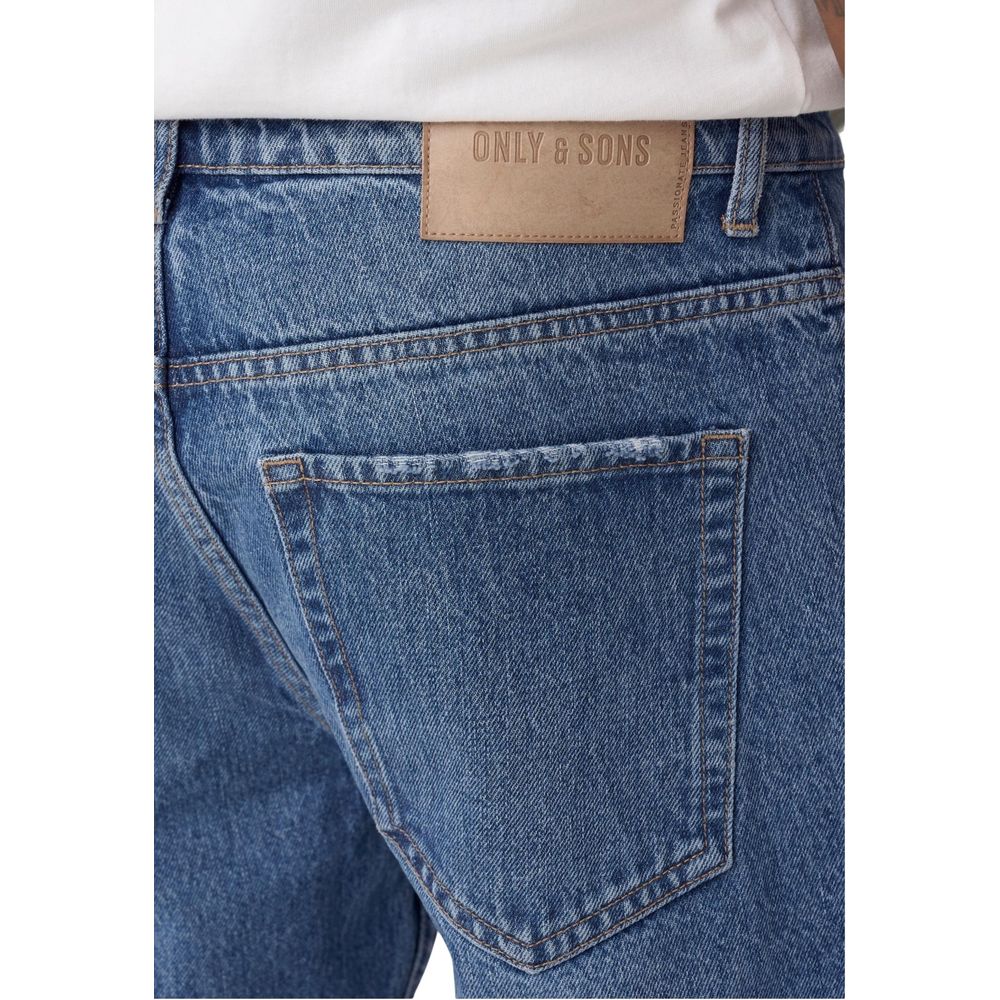 Only & Sons Blaue Baumwolljeans im Relaxed Fit