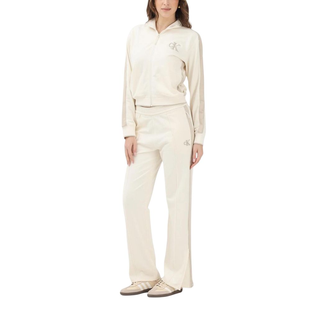 Calvin Klein Jeans Beigefarbene Baumwoll-Jogginghose (Trainingshose)