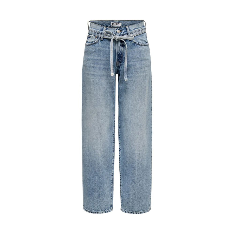 Only Hellblaue Bootcut-Jeans aus Baumwolle