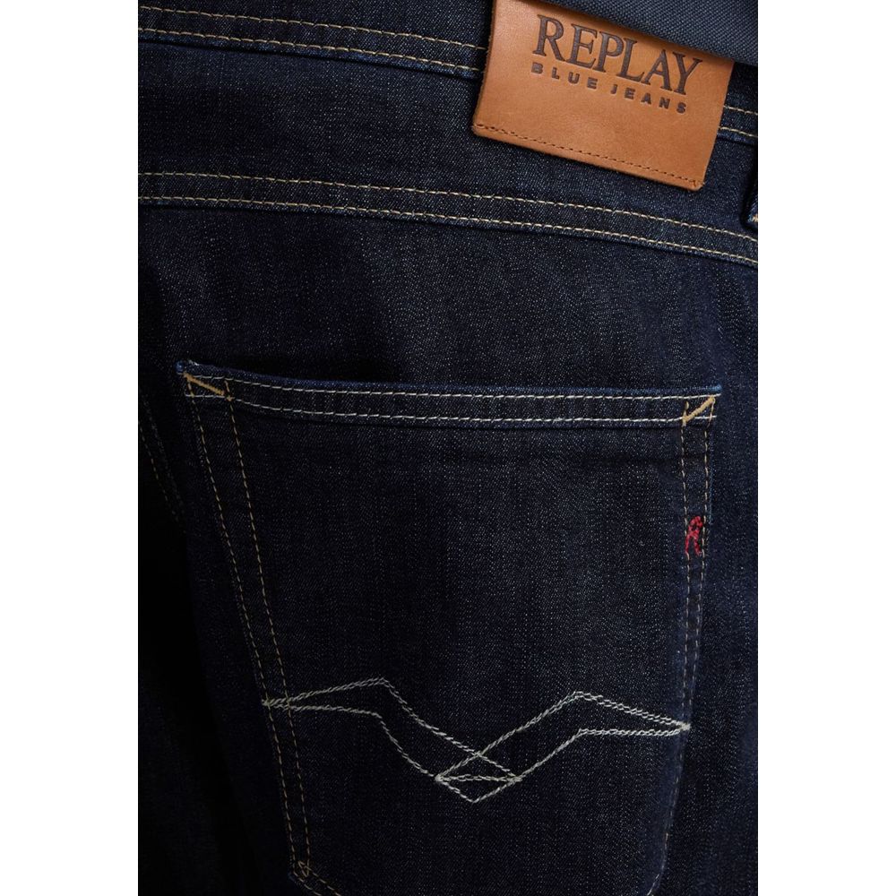 Replay Blaue Baumwolljeans im Relaxed Fit