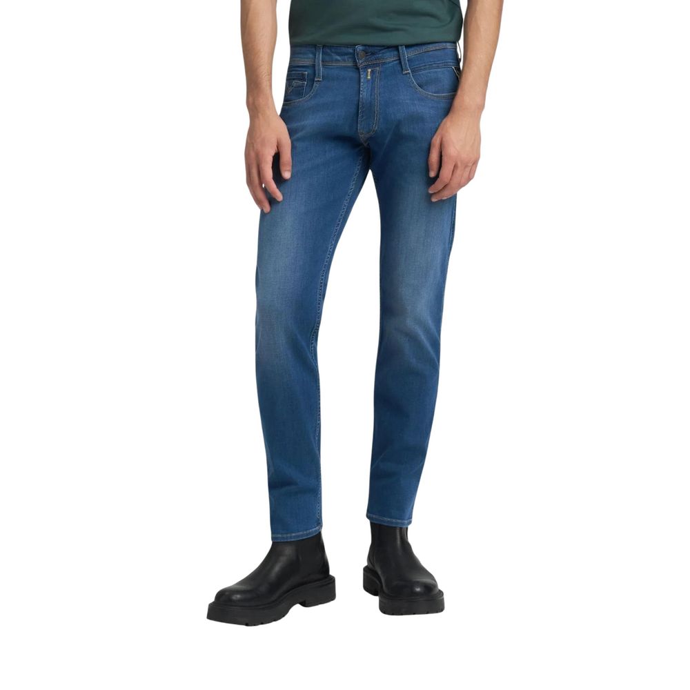 Replay Blaue Baumwoll-Skinny-Jeans