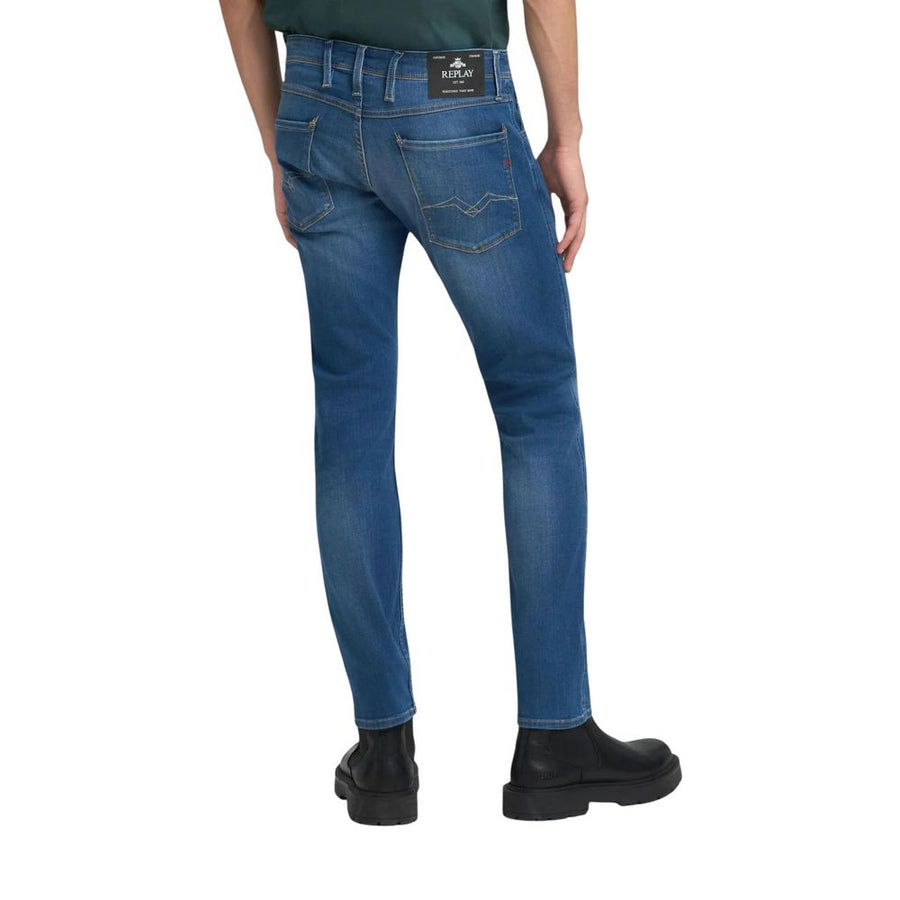 Replay Blaue Baumwoll-Skinny-Jeans
