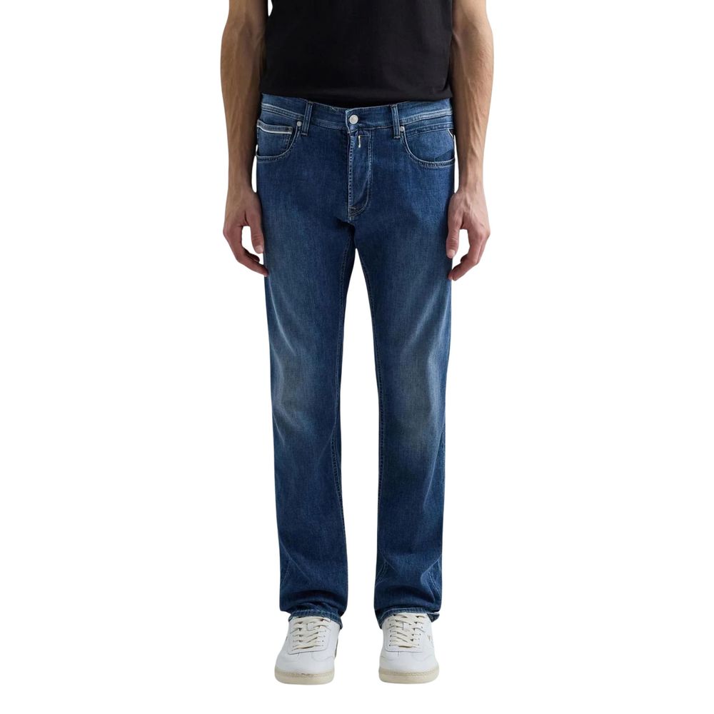 Replay Blaue Baumwolljeans im Relaxed Fit