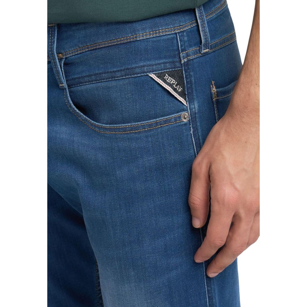 Replay Blaue Baumwoll-Skinny-Jeans