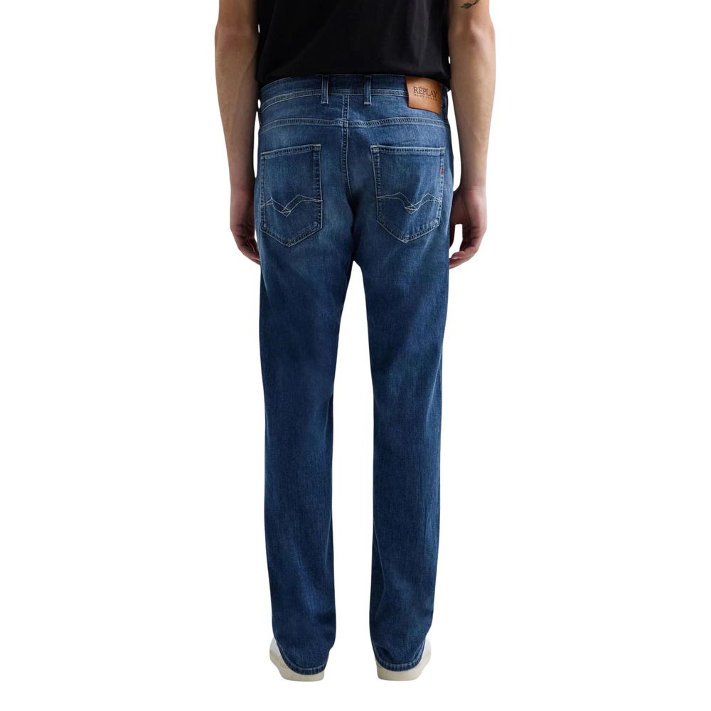 Replay Blaue Baumwolljeans im Relaxed Fit