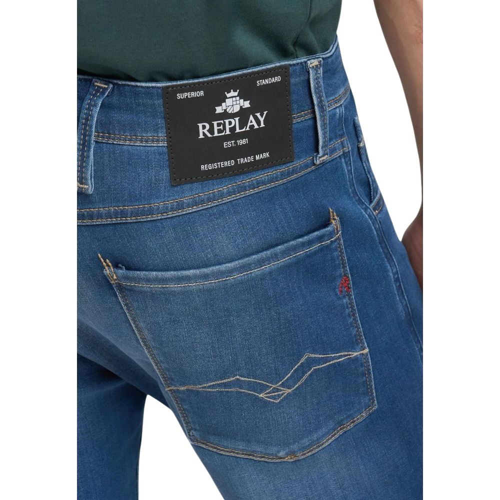 Replay Blaue Baumwoll-Skinny-Jeans