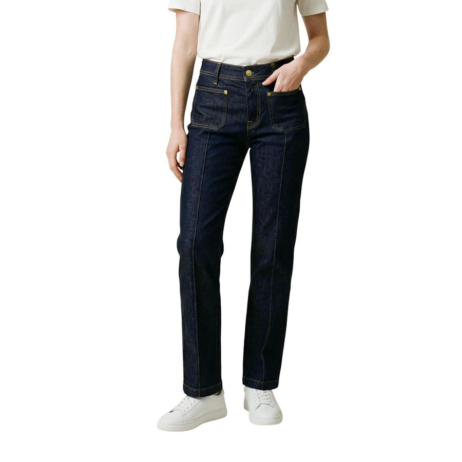 Replay Blaue Baumwoll-Mom-Jeans