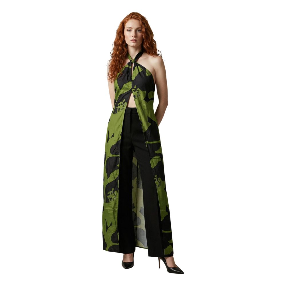 Replay Zweifarbige Viskose-Maxikleid