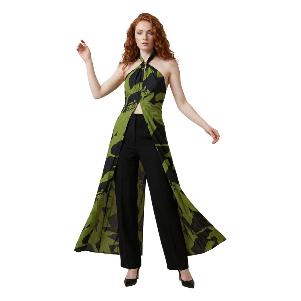 Replay Zweifarbige Viskose-Maxikleid