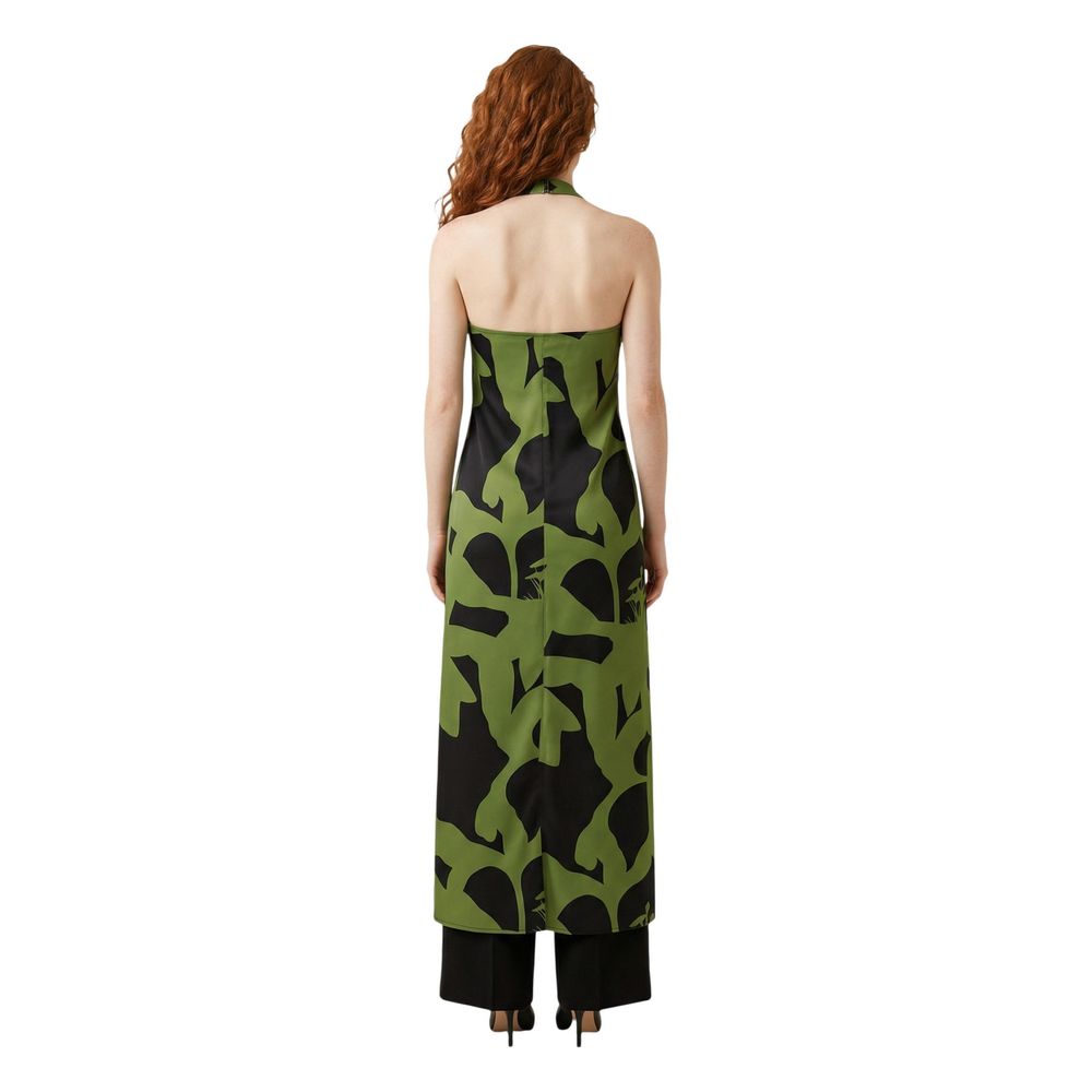 Replay Zweifarbige Viskose-Maxikleid