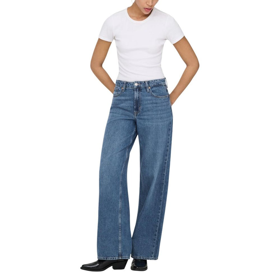 Only Blaue Baumwolljeans im Relaxed Fit