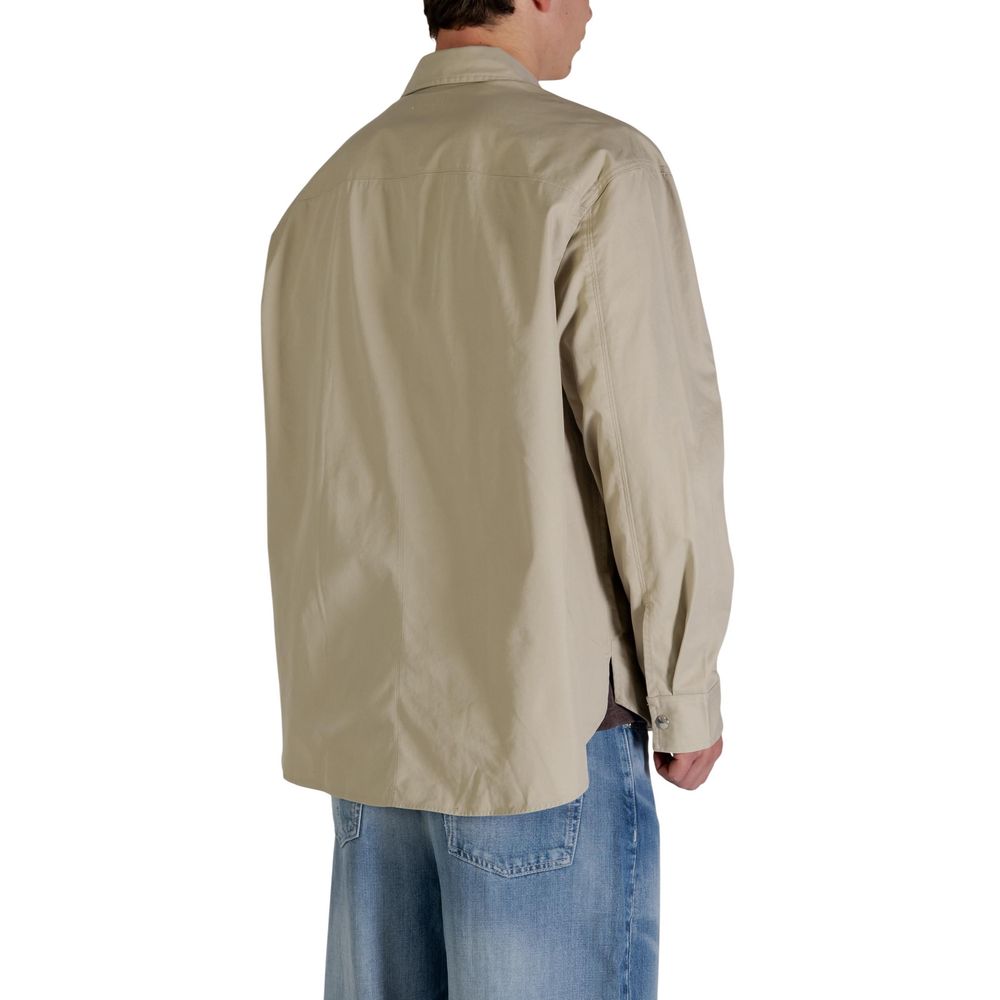 Calvin Klein Jeans Beige Baumwolljacke in voller Länge