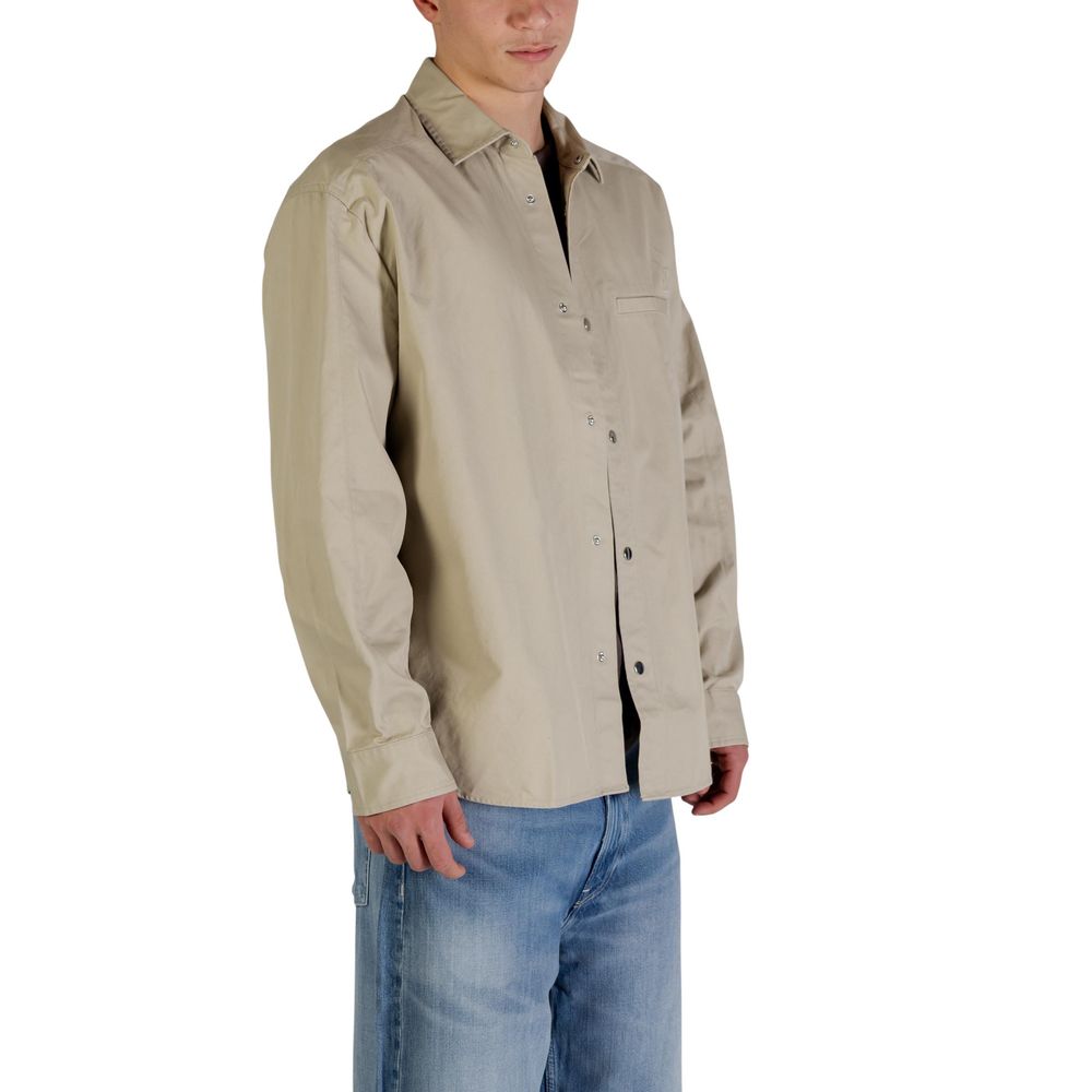 Calvin Klein Jeans Beige Baumwolljacke in voller Länge