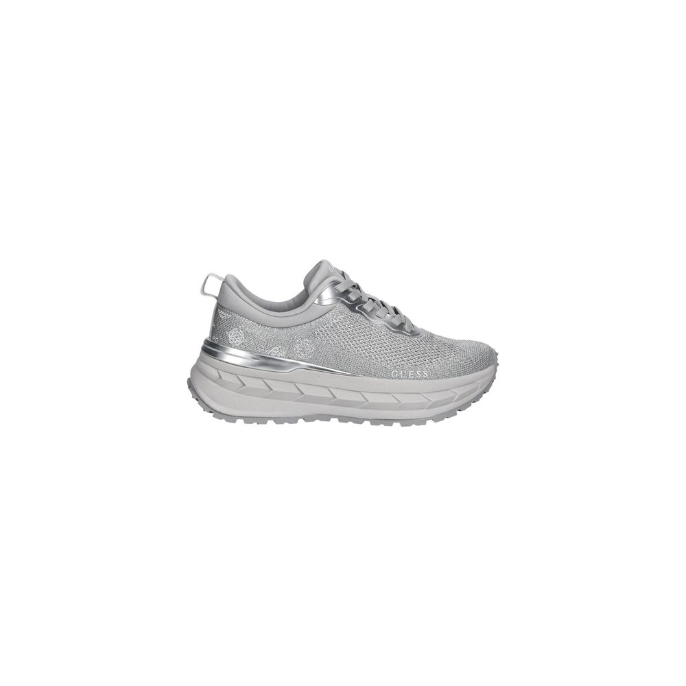 Guess Silver Chunky Polyester Sneakers