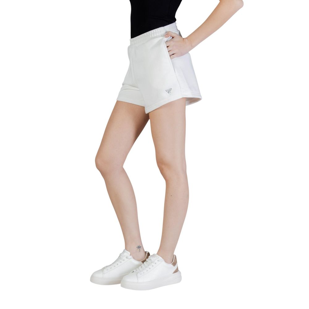 Guess Active Weiße Polyester-Shorts, kurz und mini