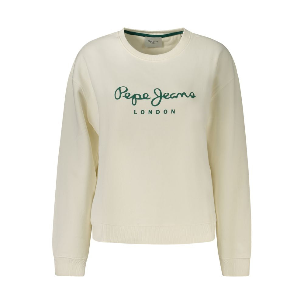 Pepe Jeans Weißes Sweatshirt aus Baumwollmischung für Damen