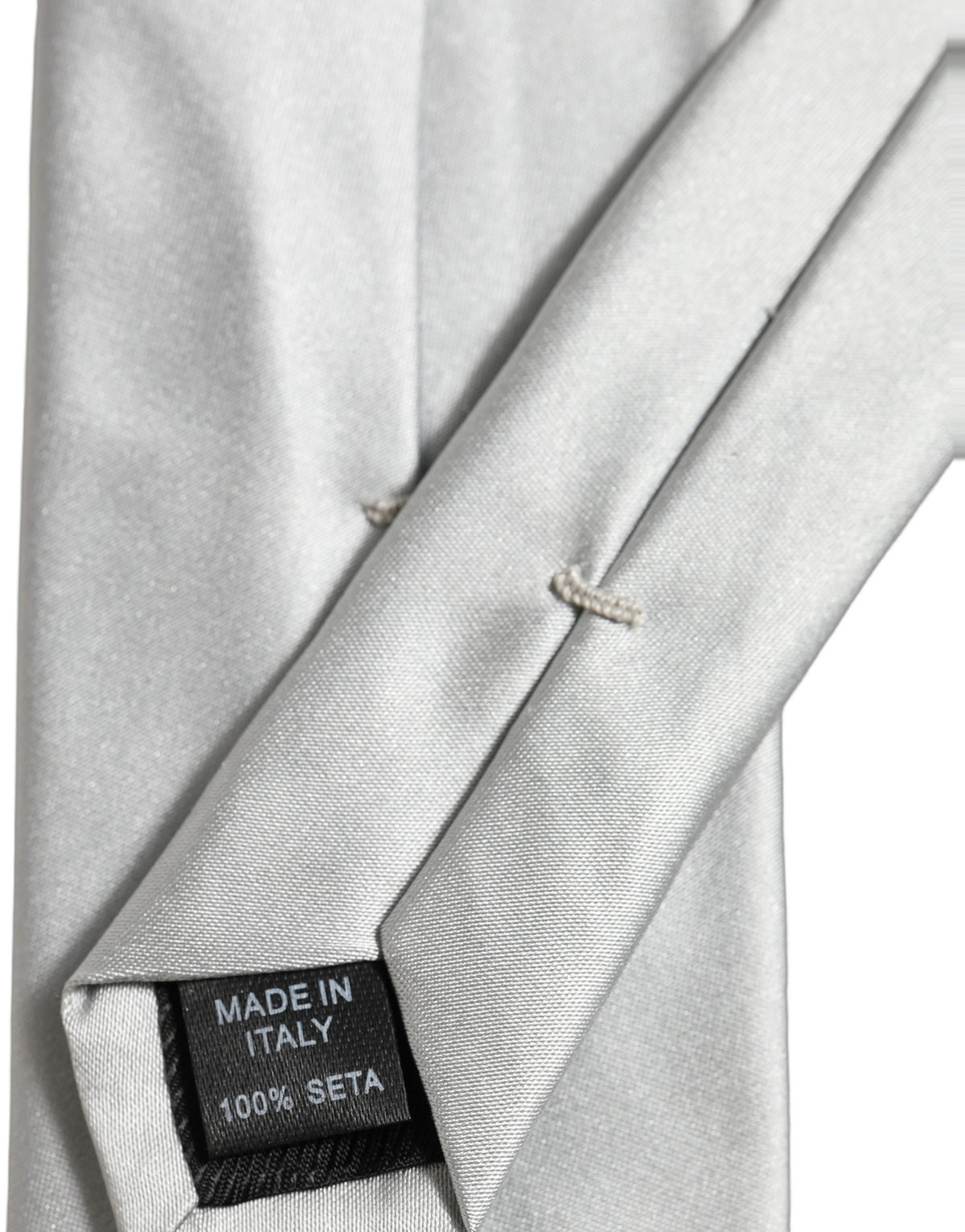 Dolce & Gabbana Grey Silk Tie 100% Silk, Adjustable, Self-Tie for Men