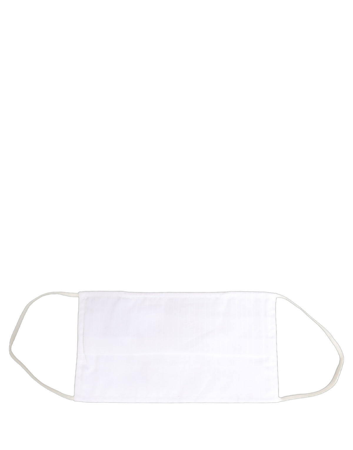 Dolce & Gabbana Weiße Gesichtsmaske aus 100 % Baumwolle mit Falten und elastischem Ohrbügel