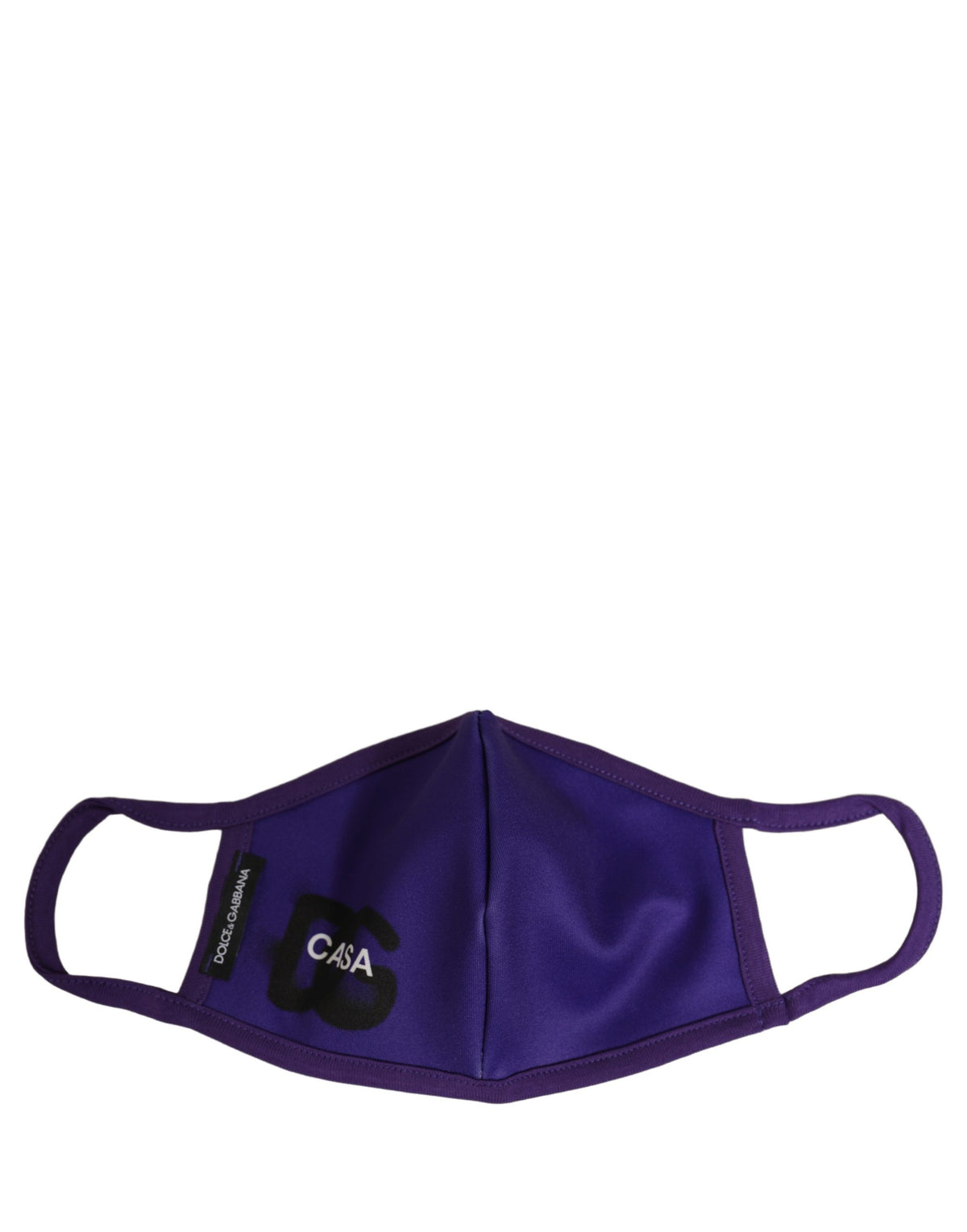 Dolce & Gabbana Lila Polyester DG CASA Logo Elastisches Ohrband Gesichtsmaske