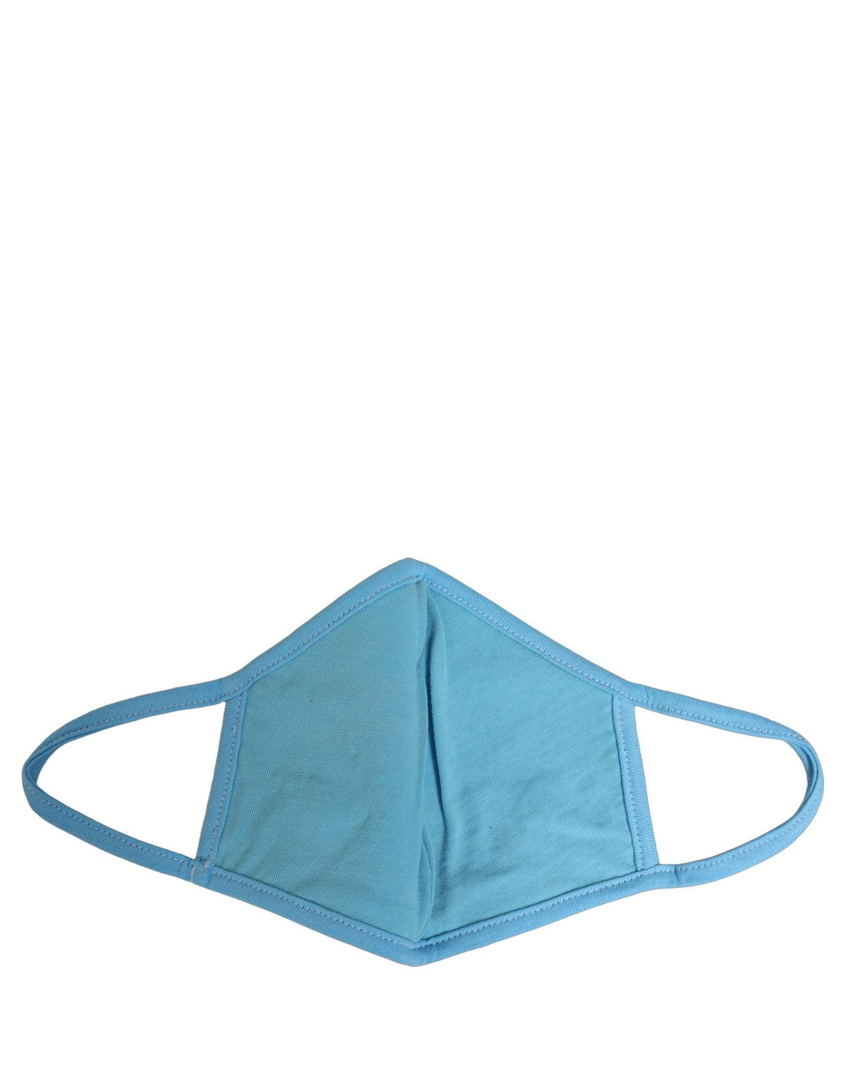 Dolce & Gabbana Blaue Gesichtsmaske aus Polyester mit DG CASA Logo und elastischem Ohrband