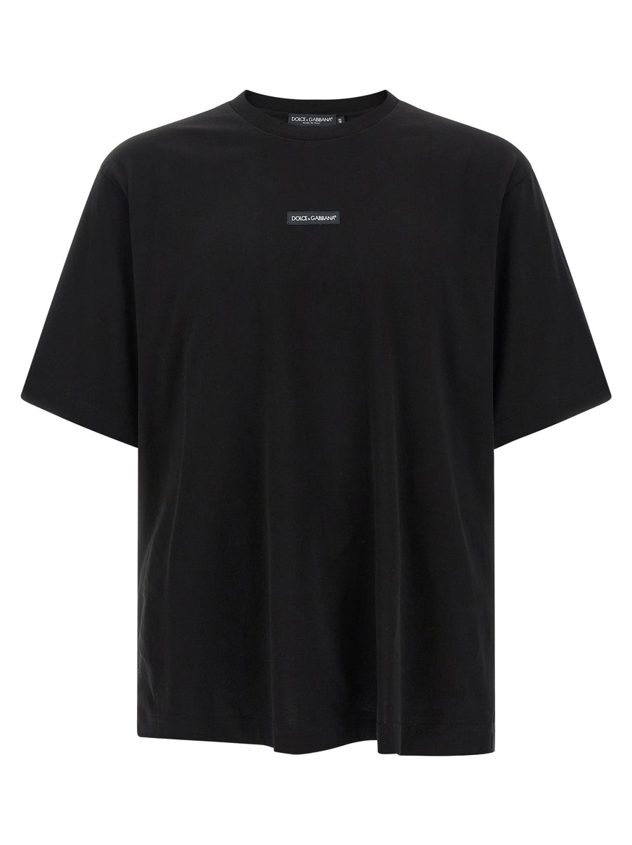 Dolce & Gabbana Black Cotton T-Shirt