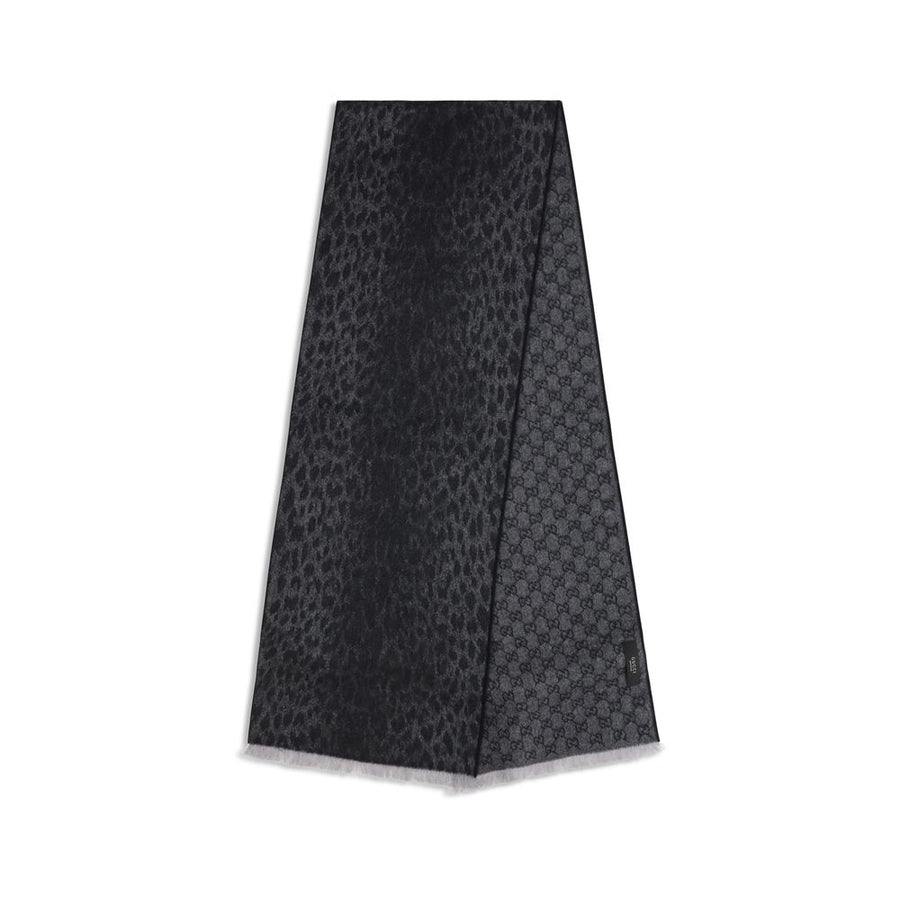 Gucci Grey Wool Scarf Oves Aries