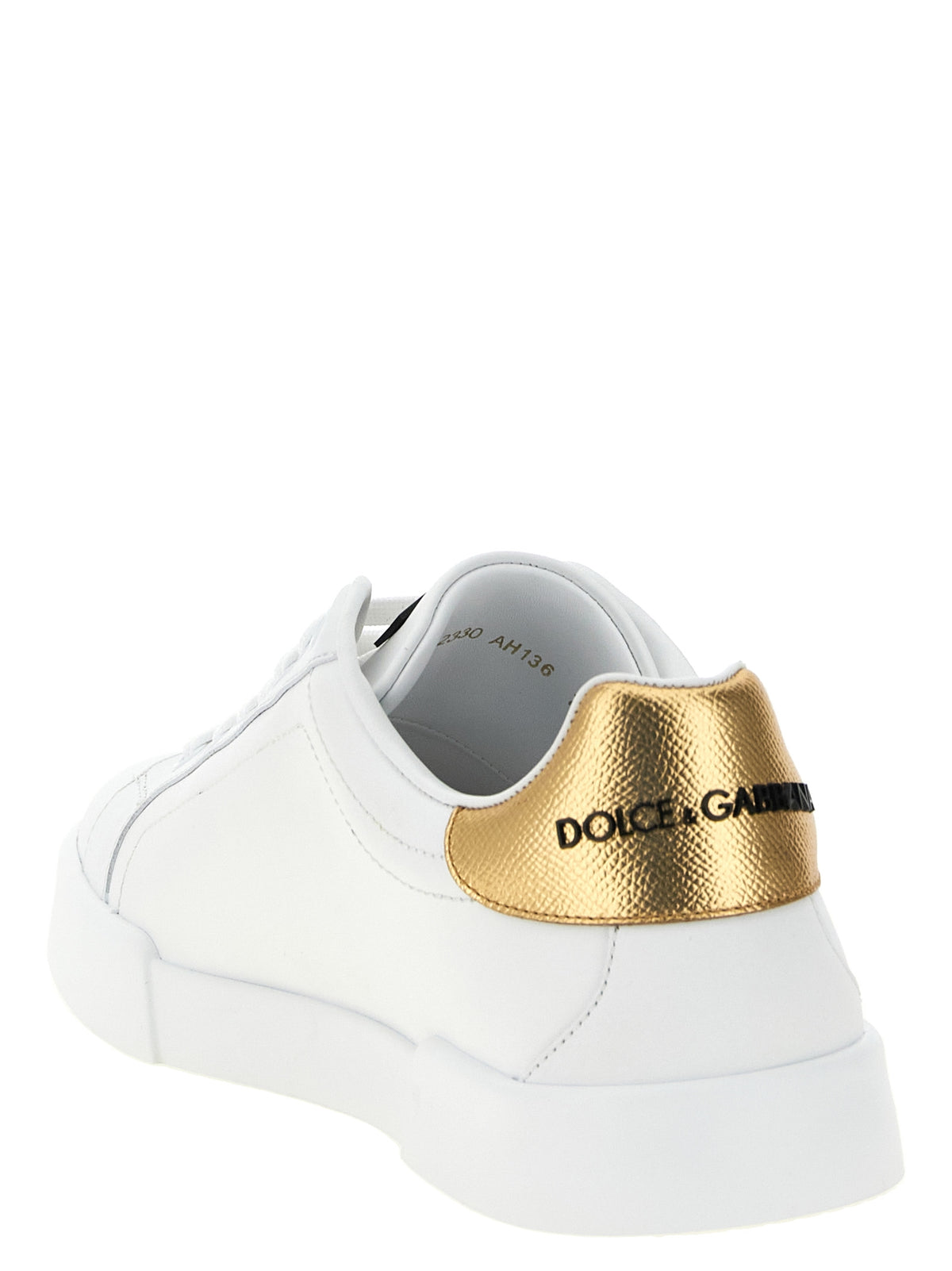Dolce & Gabbana Sneakers aus Kalbsleder in Gold