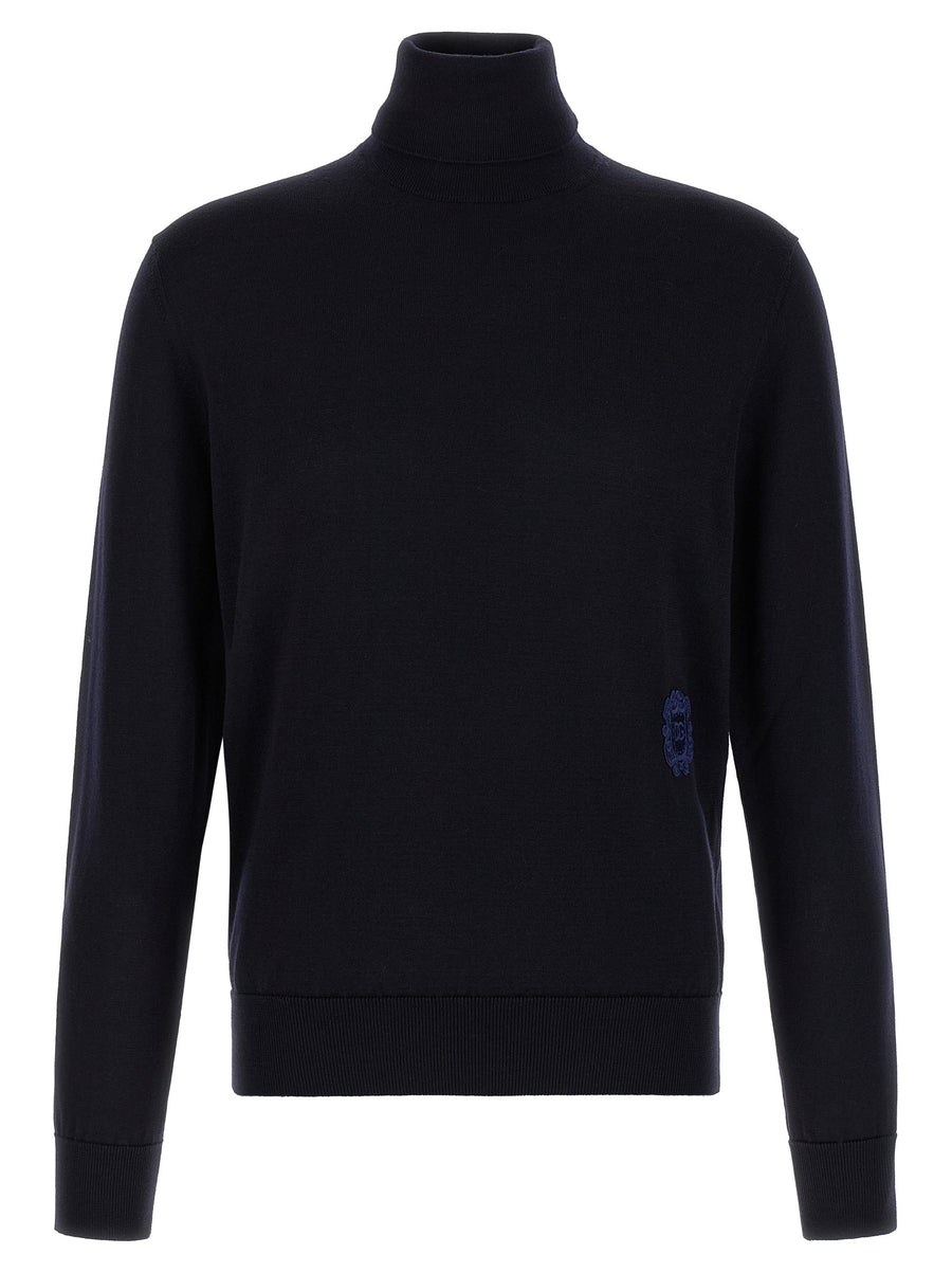 Dolce & Gabbana Blue Cardigan in Virgin Wool
