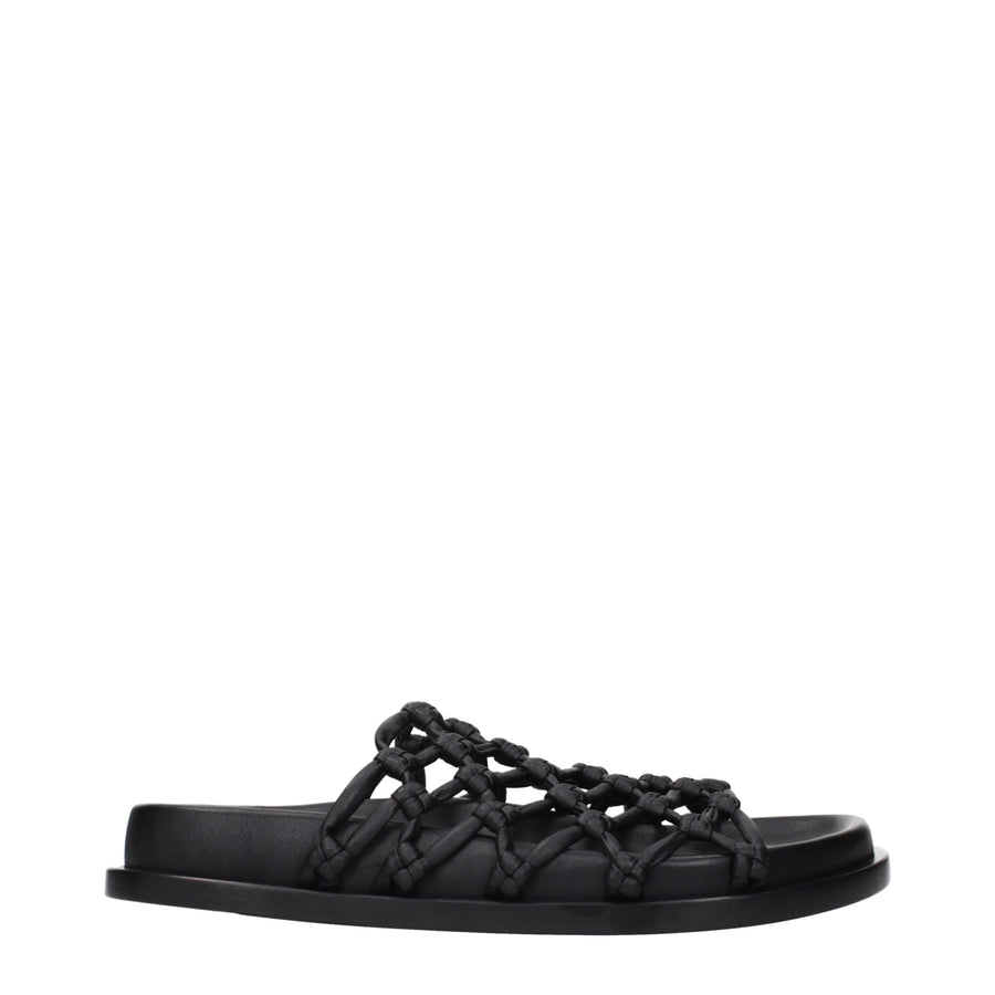 Jil Sander Black Leather Loafers