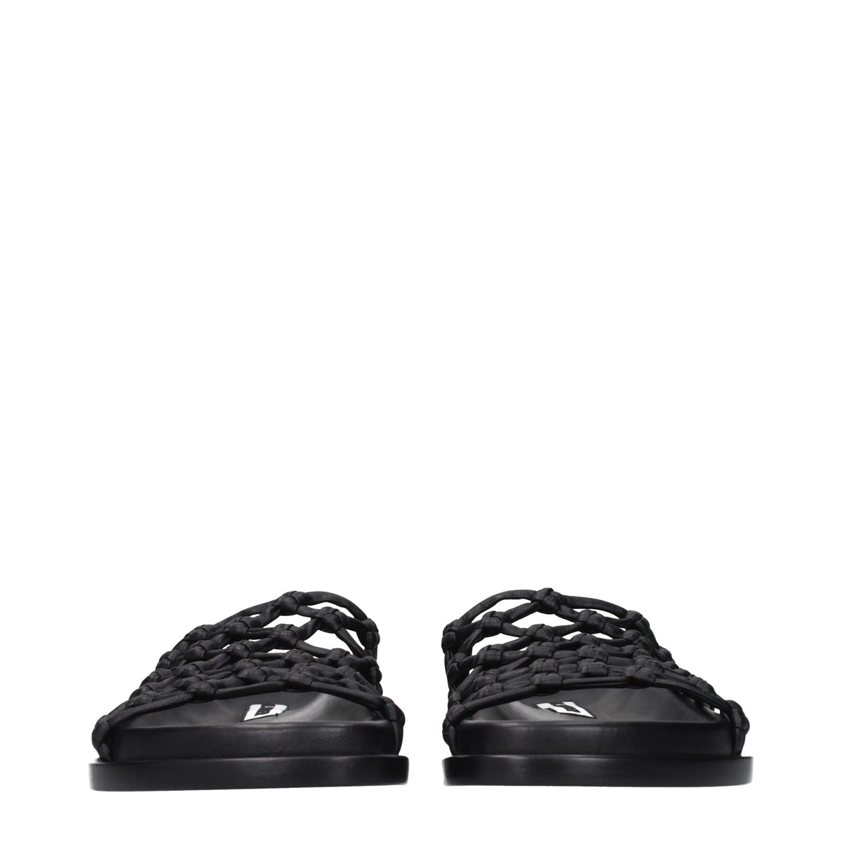 Jil Sander Schwarze Leder-Slipper