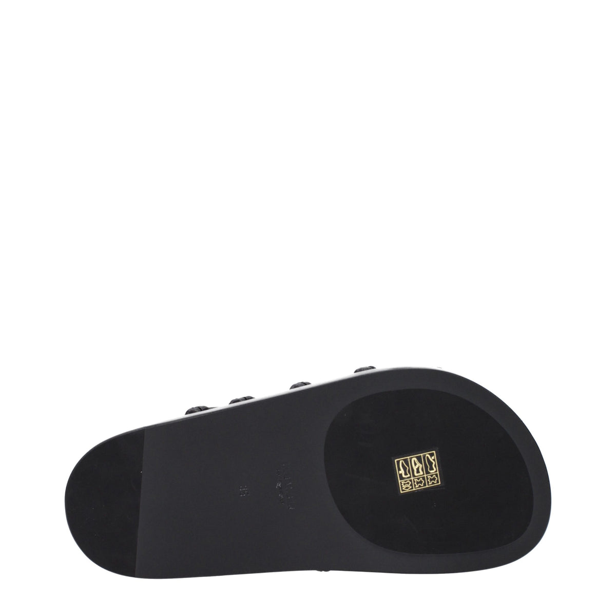 Jil Sander Schwarze Leder-Slipper